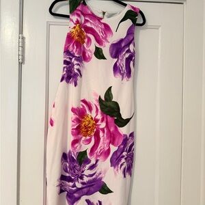 Premier Floral Midi Dress - Pink and Purple